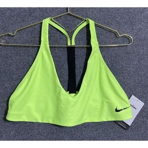 Nike Swim Top Women 2XL Neon Green Yellow Unpadded Performance Stretch Hydro NWT